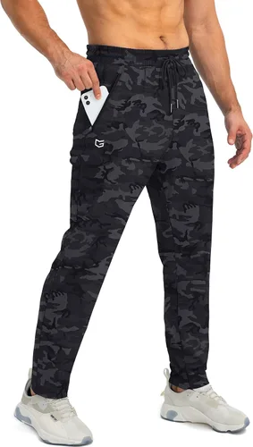 Vista 14 de G Gradual - Pantalones deportivos para hombre con bolsillos con cremallera, joggers cónicos para hombres, pantalones atléticos para entrenamiento