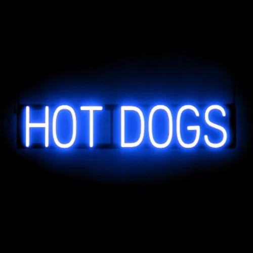 Vista 27 de SpellBrite HAMBURGERS Letrero para restaurantes Letreros relacionados con el comedor con aspecto de neón, luz LED roja 40.0 x 6.3 pulgadas Rojo