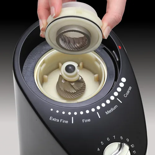 Vista 8 de Capresso Infinity Plus Molinillo de Fresas Cónicas, Negro