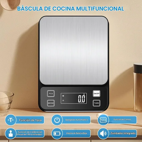 Vista 6 de Diyife Báscula de cocina grande de 22 libras con 0.004 oz de alta precisión