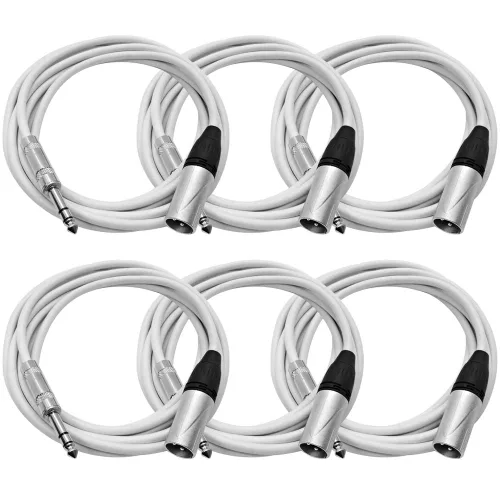 Vista 10 de Seismic Audio SATRXL-M2Black6 - Cable de conexión XLR macho a TRS de 2 pies, color negro
