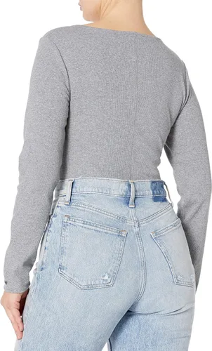 Vista 2 de DKNY womens Essential Stretchy Long Sleeve BodysuitT-Shirt