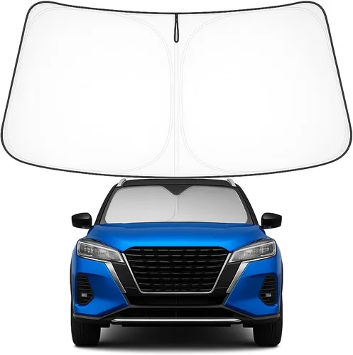 Vista 13 de Proadsy Parasol para parabrisas Rivian R1S 2022-2025 2026 de 4 capas plegable, protector de parasol frontal que bloquea los rayos UV, mantiene
