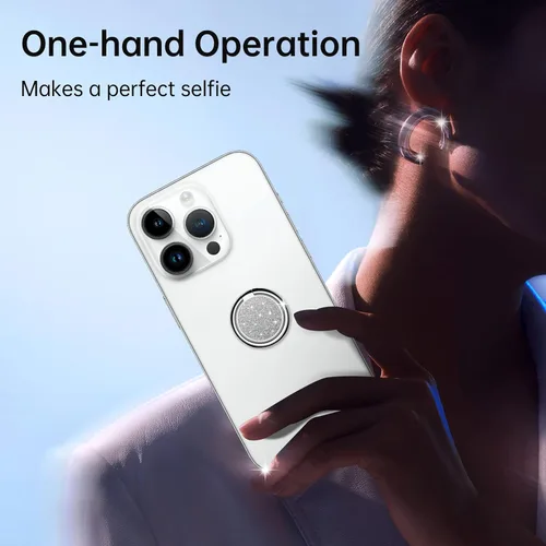 Vista 5 de Syncwire Soporte de anillo para teléfono celular, soporte de anillo de dedo Soporte giratorio de 360°, diseño brillante, soporte de anillo