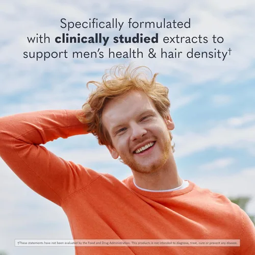 Vista 3 de Garden of Life Dr. Formulated - Cápsulas para el crecimiento del cabello para hombres – Saw Palmetto, arroz negro y tuna – Suplemento