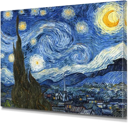 Vista 74 de IPIC - Campo de trigo con cuervos, reproducción artística de Vincent Van Gogh. Lienzo de giclée para decoración del hogar 10#F (20 x 16)