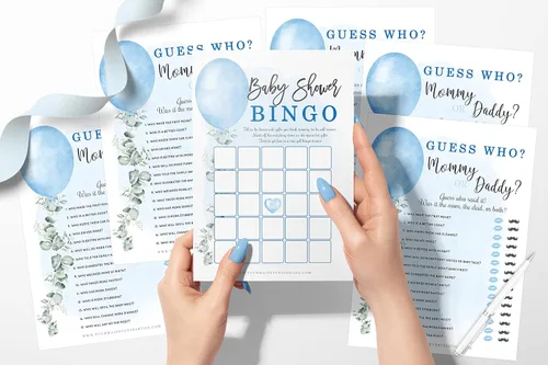 Vista 2 de Your Main Event Prints Juegos de baby shower para niños (juego de 6 actividades divertidas para 25 invitados), juegos de baby shower con temática