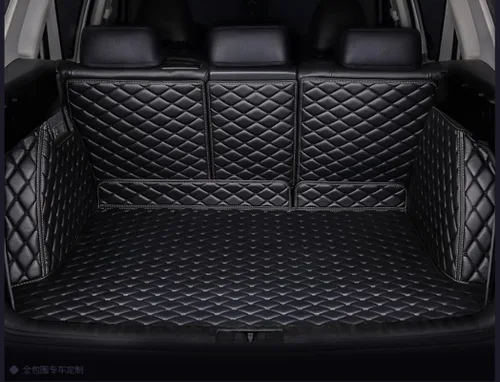 Vista 11 de Forro de cajuela de cobertura completa para maletero para Mercedes GLS Clase 2+2+2 Asientos Tapete de carga trasera + Tapete de respaldo + Panel