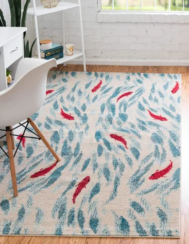 Vista 11 de Alfombra moderna Positano de estilo costero de Loom, Polipropileno, Beige