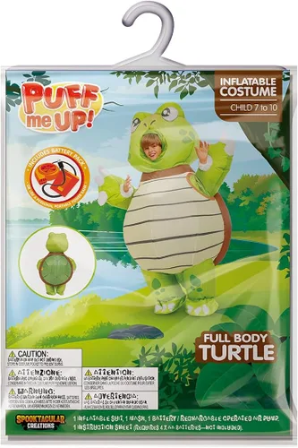 Vista 7 de Spooktacular Creations Disfraz inflable de Halloween unisex de tortuga de cuerpo completo para niño