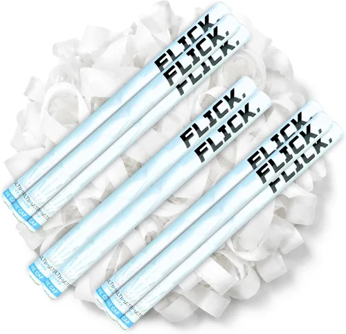 Vista 17 de Ultimate Confetti - Paquete de 8 varitas de confeti azul bebé - Palitos de mano de 6 pulgadas de papel de seda biodegradable para bodas, cumpleaños