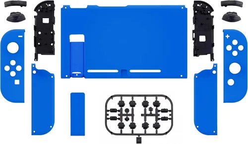 Vista 2 de eXtremeRate DIY Replacement Shell Buttons for Nintendo Switch, Soft Touch Back Plate for Switch Console, Custom Housing Case with Full Set Buttons