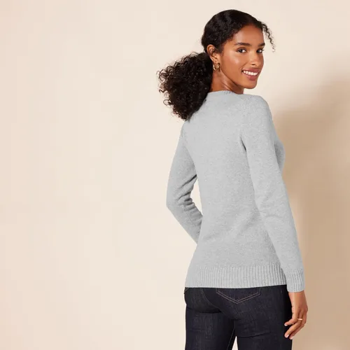 Vista 3 de Tienda Essentials - Suéter para mujer (100% algodón), diseño de cuello redondo