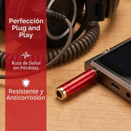 Vista 8 de MOBOREST Adaptador de auriculares de 0.1 in a 1/4" (6,35 mm), cobre puro, 1