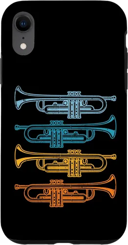 Vista 8 de iPhone 14 Trompeta Retro Jazz Music Trompetista, estuche del trompetista