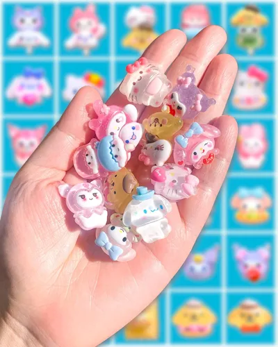 Vista 3 de 30,45Pcs Resin Shoe Decoration Charms for Clogs Sandals, Bling Shoe Accessories Charms for Girls Women Party Favors Gifts
