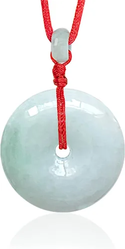 Vista 29 de Dahlia Collar eterno de jade en forma de círculo, jadeíta de grado A certificada de Birmania auténtica para la paz