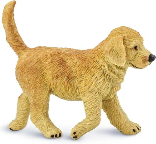 Vista 4 de Safari Ltd. Golden Retriever - Figura de cachorro pintada a mano, realista de 2.75 pulgadas, juguete divertido y educativo para niños, niñas y niños