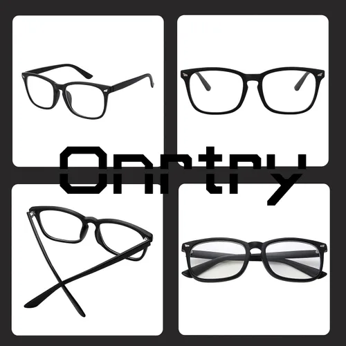 Vista 4 de Gafas sin receta para hombres y mujeres, lentes transparentes cuadradas