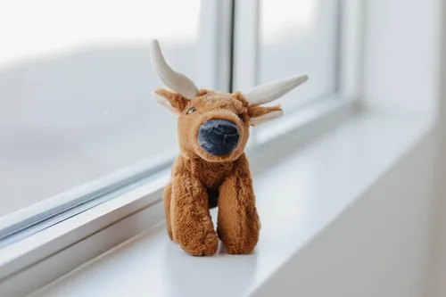 Vista 9 de The Petting Zoo Longhorn - Peluche de animales salvajes, regalos para niños, animales salvajes de Onez, peluche de cuerno largo de 9 pulgadas