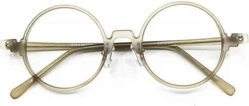 Vista 7 de La lente media redonda de la miopía de la vendimia enmarca las gafas llenas del borde óptico unisex Marrón