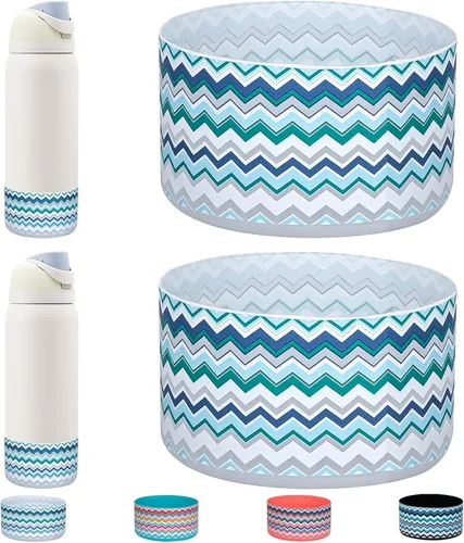 Vista 25 de WK IEASON 2 fundas de silicona para botella de agua Owala, base protectora para botella de agua Owala FreeSip Twist y Flip Flask accesorios para 3D