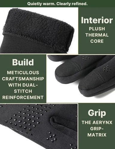 Vista 4 de Guantes ligeros de invierno para correr, guantes de pantalla táctil, forros para ciclismo, ciclismo, para hombres y mujeres