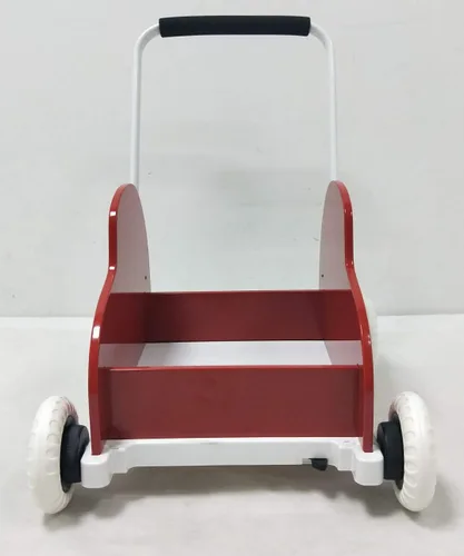 Vista 2 de Englacha - Caminante musical para niños pequeños, con función musical incorporada y ruedas de reducción de velocidad, rojo/blanco