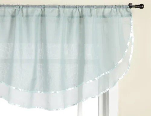 Vista 27 de Stylemaster Elegance Cenefa recta de gasa transparente, 60 x 14 pulgadas, color dorado