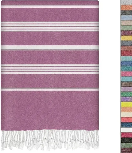 Vista 26 de EPHESUS TOWELS Toalla de playa turca de gran tamaño de 38 x 70 pulgadas, diseño sultán, toalla turca para playa, baño, piscina, gimnasio, yoga
