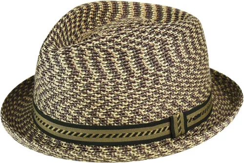 Vista 3 de Bailey of Hollywood Mannes - Sombrero trenzado Fedora Trilby para hombre Amphora
