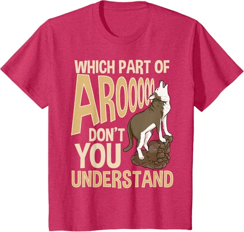 Vista 70 de What Part Of Aroooo Don't You Understand Husky - Camiseta para perro, Negro, S