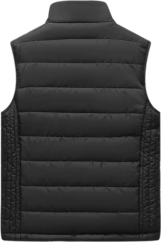 Vista 12 de Msmsse Chalecos de invierno para hombre, con forro polar, acolchado, casual, sin mangas