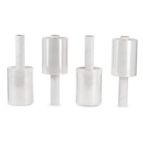 Vista 8 de IDL Packaging Mini rollo elástico de 5 pulgadas, 700 pies, calibre 120 (paquete de 1) con un mango de cartón extendido, envoltura de plástico