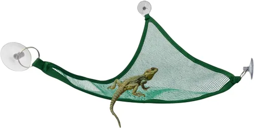 Vista 3 de Hamaca de lagartija de dragón barbudo, 2 unidades, hamaca Geckos, hamaca de malla transpirable para reptiles, adecuada para iguanas, ánoles, geckos