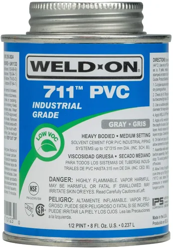 Vista 7 de Weld-On 10121 711 Cemento solvente de PVC de grado industrial de alta resistencia, de ajuste medio y bajo contenido de compuestos orgánicos