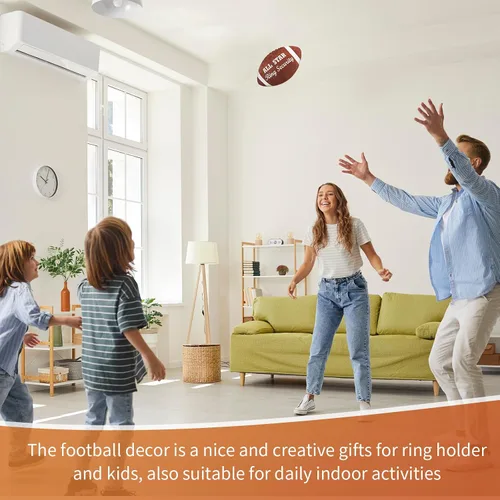 Vista 7 de Deekin 2 piezas de 12 pulgadas All Star Ring Bearer Football Plush Baby Football Stuffed Fluffy Toddler Thank You Regalo de boda para niños y niñas