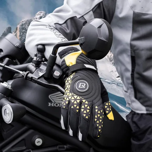 Vista 7 de ROCKBROS Guantes térmicos de invierno para ciclismo con pantalla táctil, para hombres y mujeres, resistentes al viento, esquí, nieve