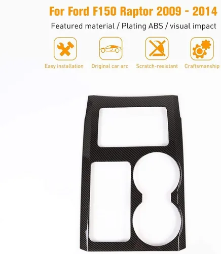 Vista 7 de JeCar Para F150 Panel de Cambio de Cambios de Control Central Cubierta Decoración Marco Ajuste para Ford F150 Raptor 2009-2014 Accesorios