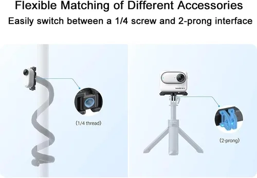 Vista 4 de Soporte de liberación rápida para Insta360 GO 3S/GO 3, adaptador magnético GO 3S/GO 3 accesorios de cámara, acoplable a trípode, para vlogging
