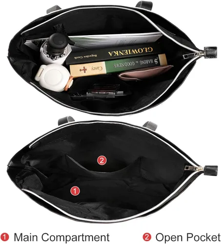 Vista 7 de Bolso de moda con cremallera Bolso de mano de gran capacidad Bolso de hombro Color780