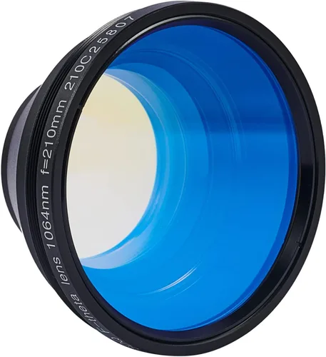 Vista 9 de OMTech Lente F Theta para grabador láser de fibra, lente de escaneo Sino Galvo de 2.756 in para máquina de marcado láser de fibra de 1064 nm