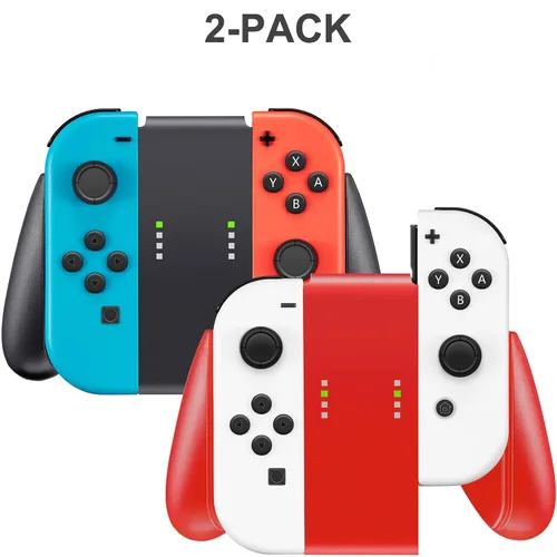 Vista 2 de Gepicest Switch Accessories Grip Holder for Switch Controller Compatible with Switch Handheld Remote, Kit Set Grips Holder for Dual Remote