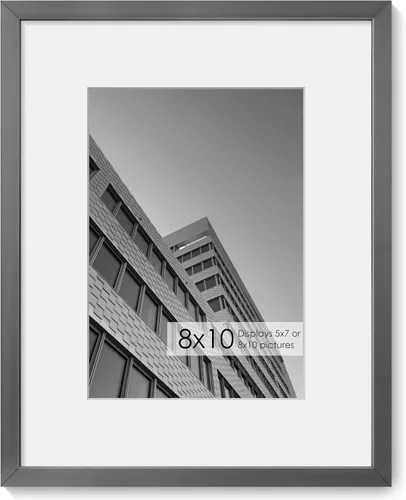 Vista 187 de Fun Memories Marco de Fotos A2 Negro, Marcos de Póster de Metal de Alta Gama de 16.5 x 23.5 pulgadas para Pared, Marco de Fotos A2 con Paspartú A3