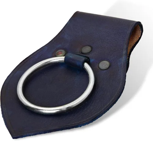 Vista 12 de Armory Replicas - Soporte de hacha de batalla vikingo medieval forjado a mano - Funda de cinturón de arma de cuero bovino funcional para disfraz