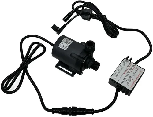 Vista 2 de SHYSKY DC55E-24160A 24VDC Pequeña Bomba de agua sin escobillas de eficiencia energética 80W 52.5 ft 52ft Lift 634GPH Bajo ruido, Velocidad/flujo