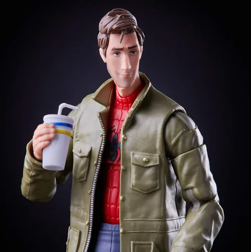 Vista 13 de Spider Man de Hasbro Marvel Legends Series, Into The Spider-Verse. Figura de acción coleccionable de Peter B. Parker de 6 pulgadas, juguete