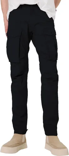 Vista 3 de Plaid&Plain Pantalones cargo ajustados con rodillas articuladas para hombre