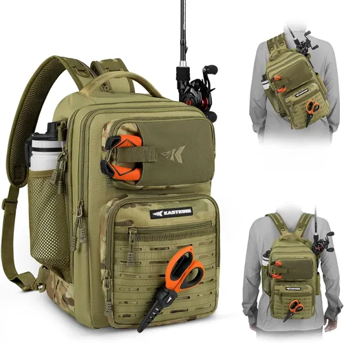 Vista 10 de KastKing BlowBak - Bolsa táctica para aparejos de pesca, mochila de pesca ligera, almacenamiento para equipo y equipo, regalo para hombres