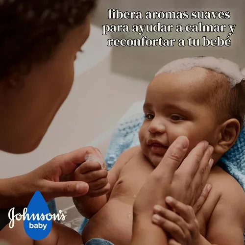 Vista 3 de Johnson's Baby Baño de vapor calmante con aromas calmantes para relajar a los bebés, fórmula para no más lágrimas, calma y reconforta al bebé